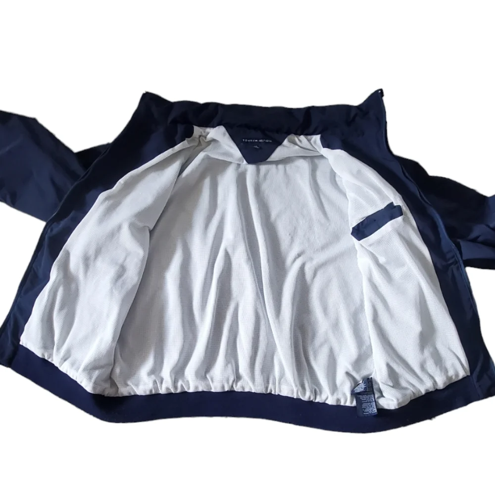 Tommy Hilfiger Blue Hooded Nylon Men's Jacket Large.